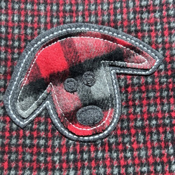 Tartan Plaid Christmas Stocking for Your Dog Red and Black Hugglehounds 18” - Picture 2 of 7